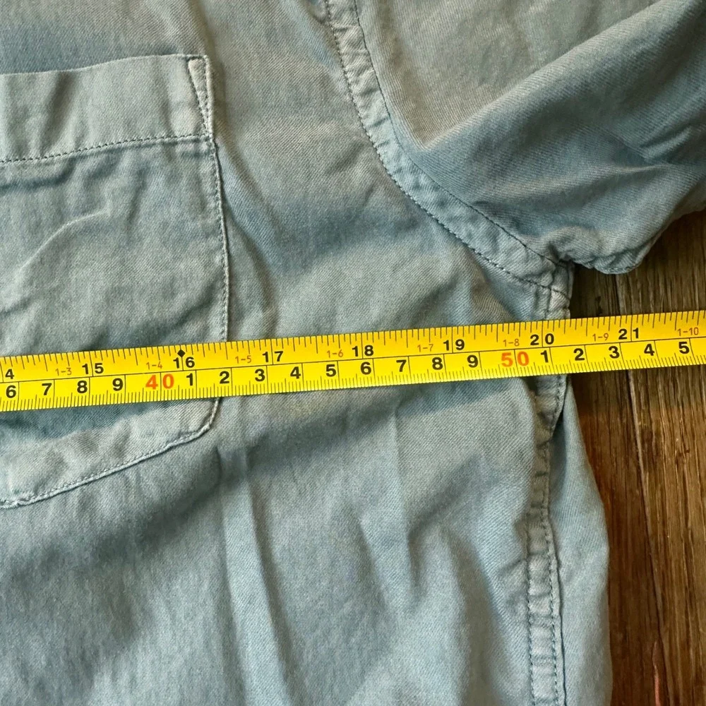 Banana Republic Slim Fit Button Down Men M Short Sleeve Sage Green Modern Casual
